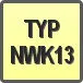 Piktogram - Typ: NWK13
